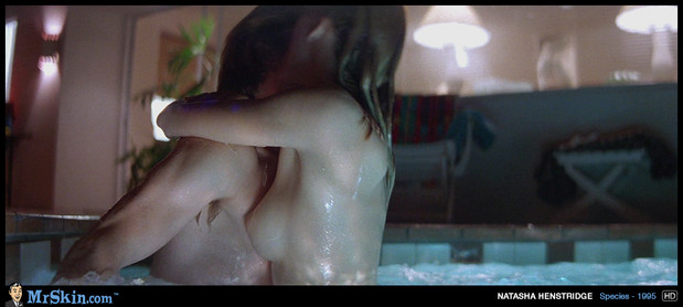 Natasha Henstridge hot pool scene; Celebrity Hot 