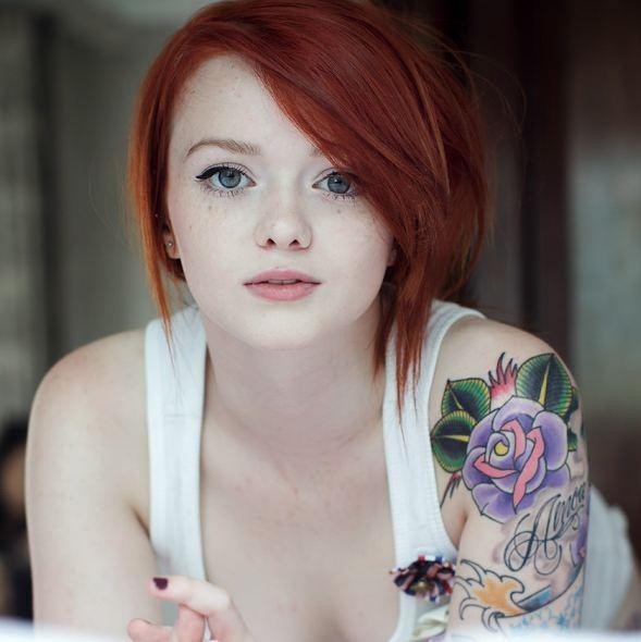 Blue eyes red head.; Babe Hot Red Head 