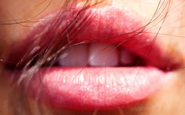 Sensual lips and hair; Erotic 